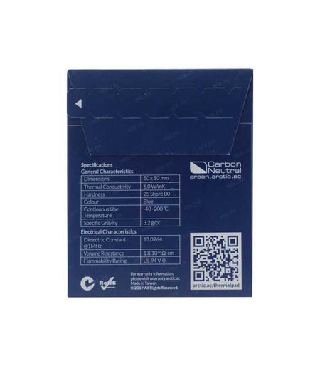 PAD termic ARCTIC 50x50x1mm 6 W/m.K ACTPD00002A