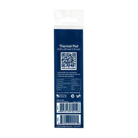 Pad termic Arctic 6W/mK grosime 1mm 120x20mm set 1buc
