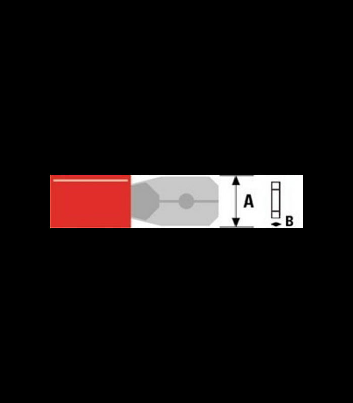 Papuc electric izolat 2.8mm /0.8mm rosu Valueline