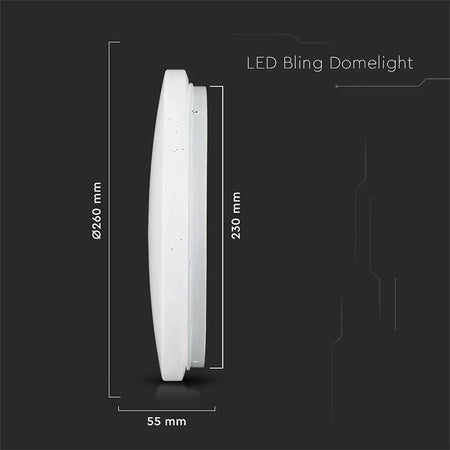 Plafoniera LED 12W 1200lm 23cm 3 in 1 Model stelute V-Tac SKU-217602