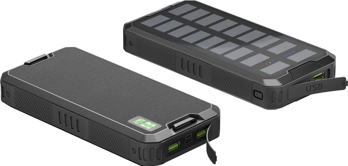 Power Bank SOLAR 20000mAh USB type C FAST CHARGE PD QC3.0 53934 Goobay
