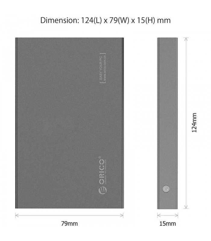 Rack HDD USB 3.0 Tool Free 2.5 inch SATA argintiu Orico 2518S3