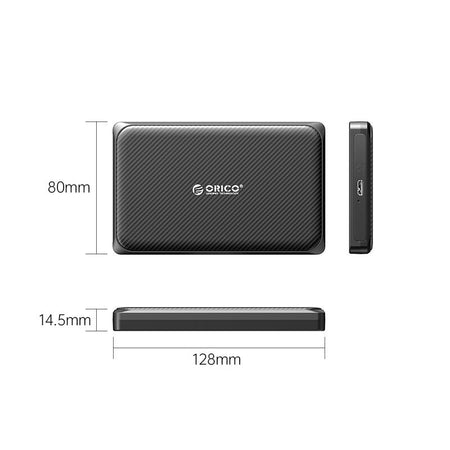 Rack SSD/HDD V1 USB 3.0 SATA 2.5" Orico 2189U3-V1-BK negru 128x82x14.5mm