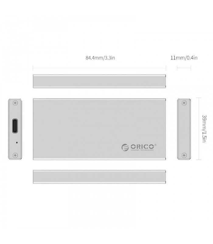Rack SSD mSATA USB 3.1 Type C argintiu Orico MSA-UC3