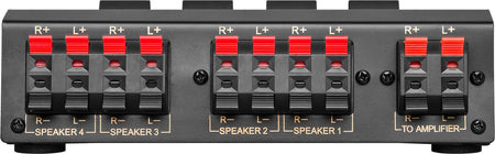 Selector difuzoare stereo pentru a conecta pana la 4 perechi de difuzoare Goobay