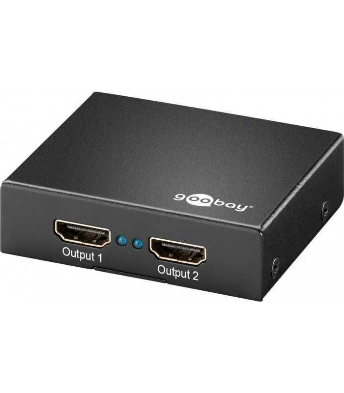 Splitter HDMI activ 1 intrare - 2 iesiri 4K GOOBAY