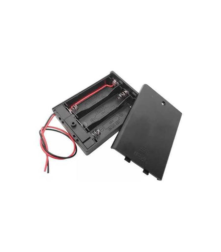 Suport baterii 3x AA cu capac si intrerupator si 2 fire BAT.H.AA-3 SWITCH