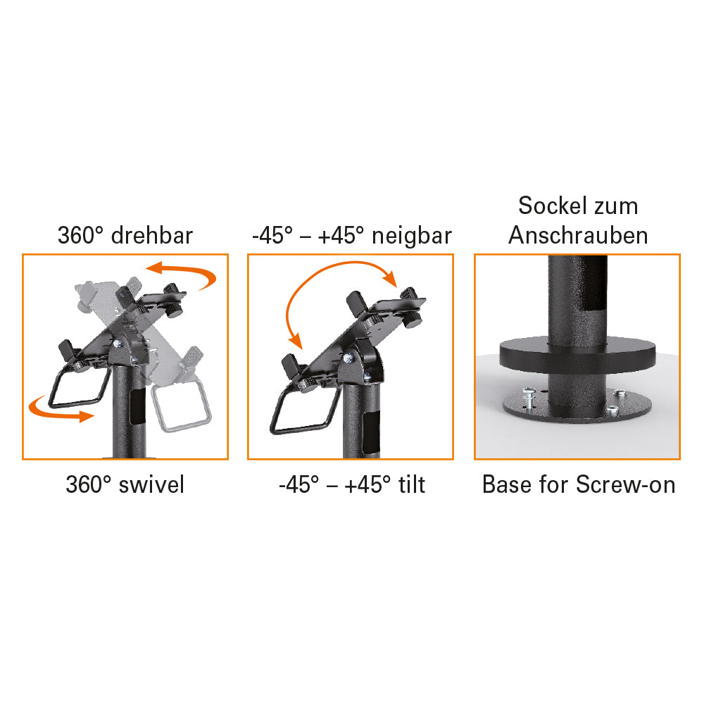 Suport pentru POS HOLDER +- 45 grade rotire 360 grade my wall HT35L