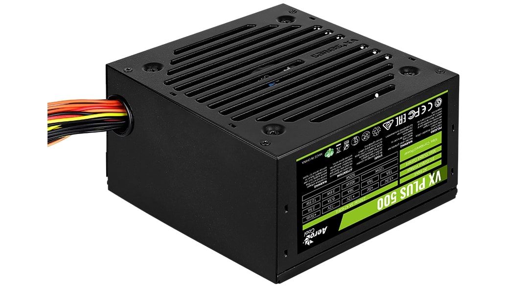 Sursa PC Aerocool VX-Plus-500N 500W ventilator silentios 120mm control termic automat