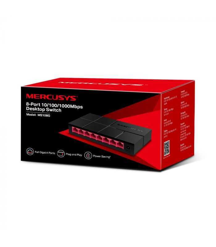 Switch Desktop 8 porturi 10/100/1000 Mbps Mercusys MS108G
