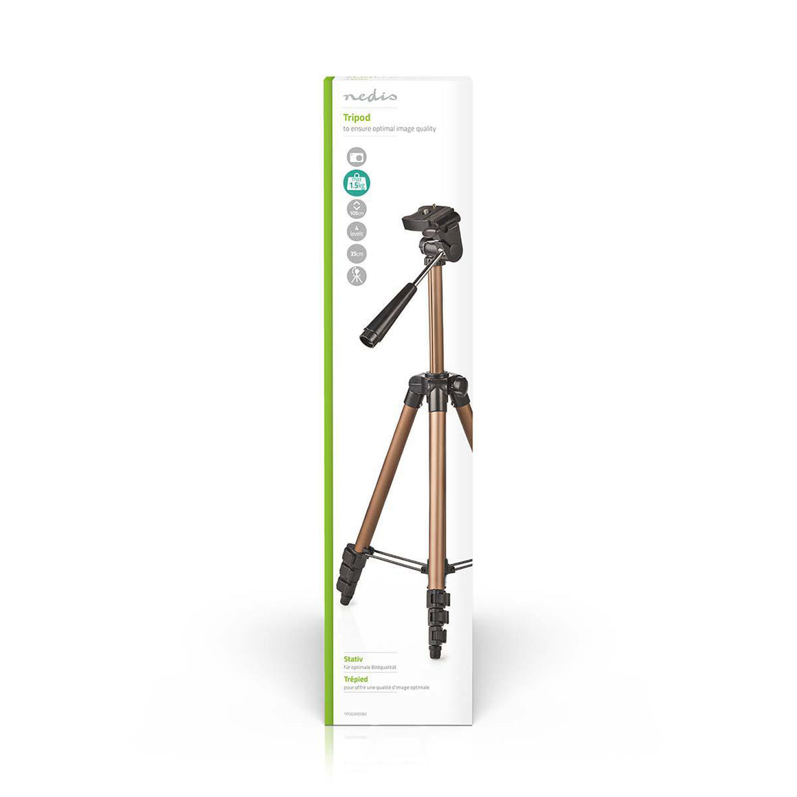 Trepied ajustabil Nedis Max 1.5kg 105cm negru/argintiu