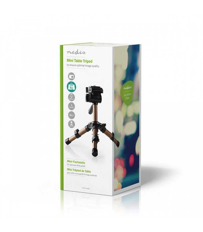 Tripod profesional extensibil aluminiu 22cm capacitate max 1kg argintiu NEDIS