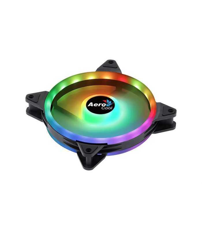 Ventilator Aerocool Duo 140x140x25mm iluminare aRGB rulmenti de tip Hydraulic Bearing 1000 RPM