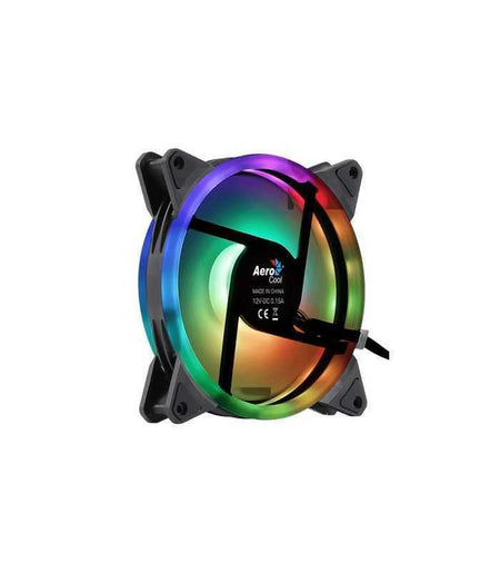 Ventilator Aerocool Duo 140x140x25mm iluminare aRGB rulmenti de tip Hydraulic Bearing 1000 RPM