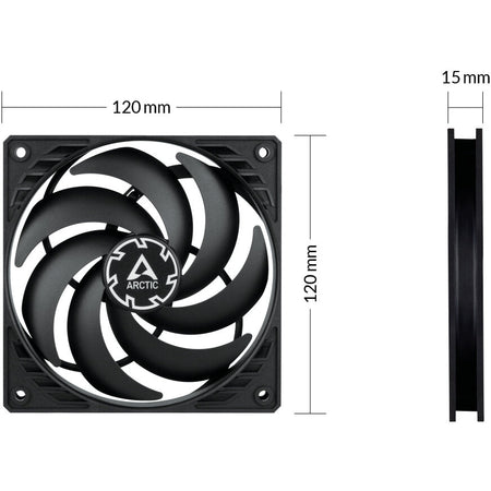 Ventilator ARCTIC P12 SLIM PWM PST 4 Pin 120x120x15 mm 2100RPM ACFAN00187A