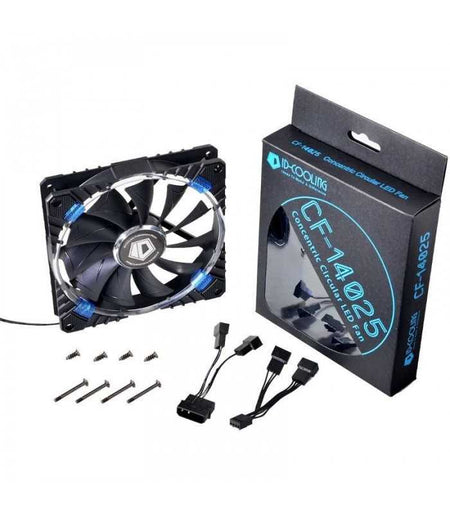 Ventilator ID-Cooling CF-14025-B 140mm 200-1300RPM Concentric Circular iluminare albastra