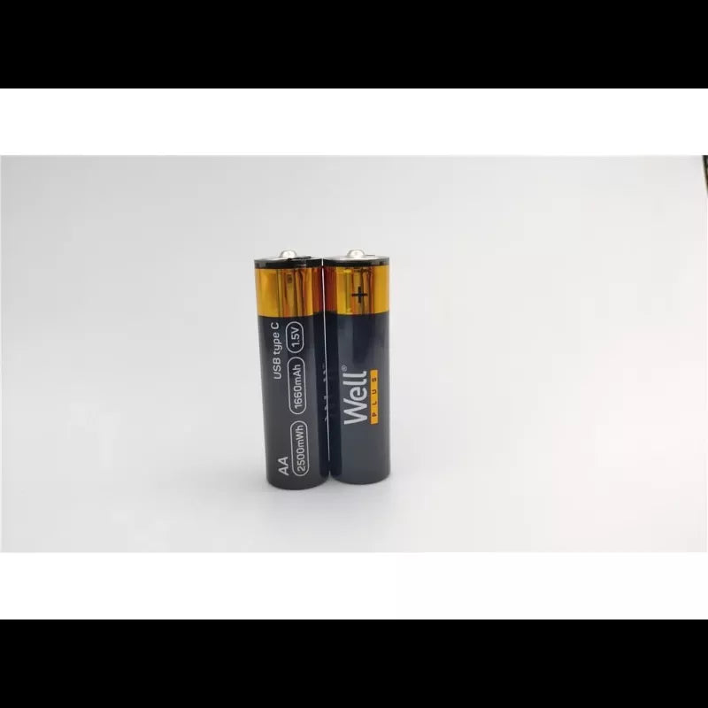 Acumulator AA R6 Li-ion 14500 1.5V 1660mAh 2500mWh cu incarcare 5V USB-C 2buc/blister Well ACCU-14500/166C-BL2-WL