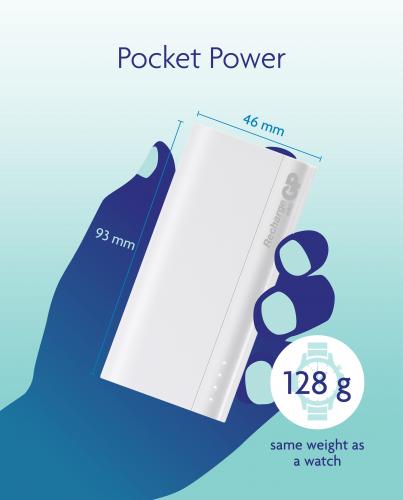 Acumulator extern PowerBank GP B05A 5000mAh alb