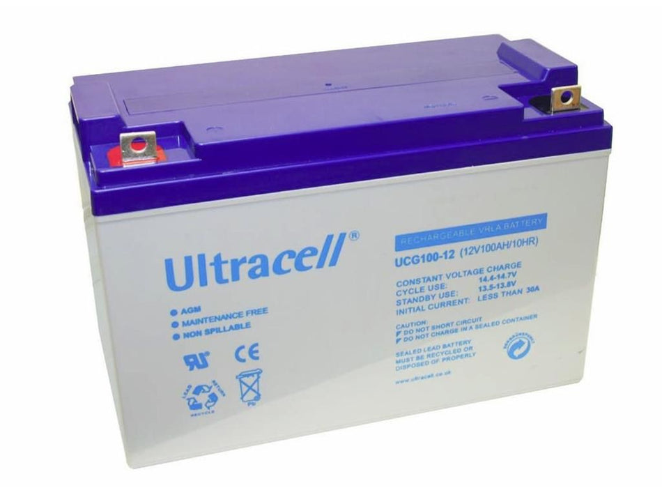 Acumulator plumb acid cu gel Ultracell 12V 100Ah terminal F10