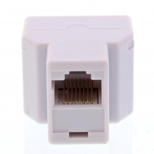 Adaptor 1x RJ11 6P4C mama - 2x RJ11 6P4C mama alb Well