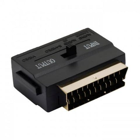 Adaptor 3x RCA si S-vhs la Scart tata aurit