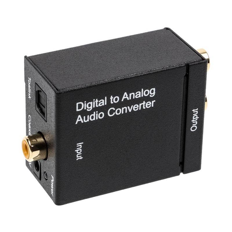 Adaptor audio DIGITAL TOSLINK la ANALOG 2x RCA mama-mama