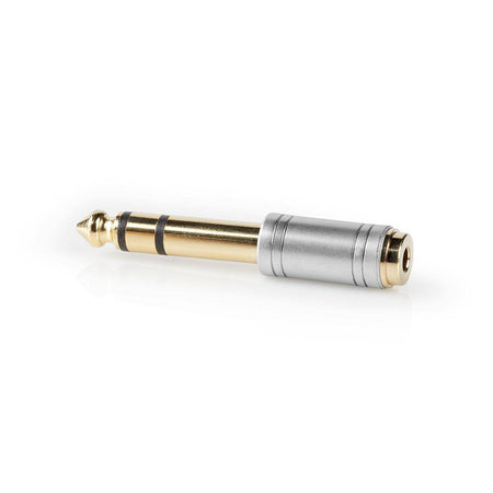 Adaptor Audio JACK 6.35 mm tata - JACK 3.5 mm mama metal argintiu Nedis