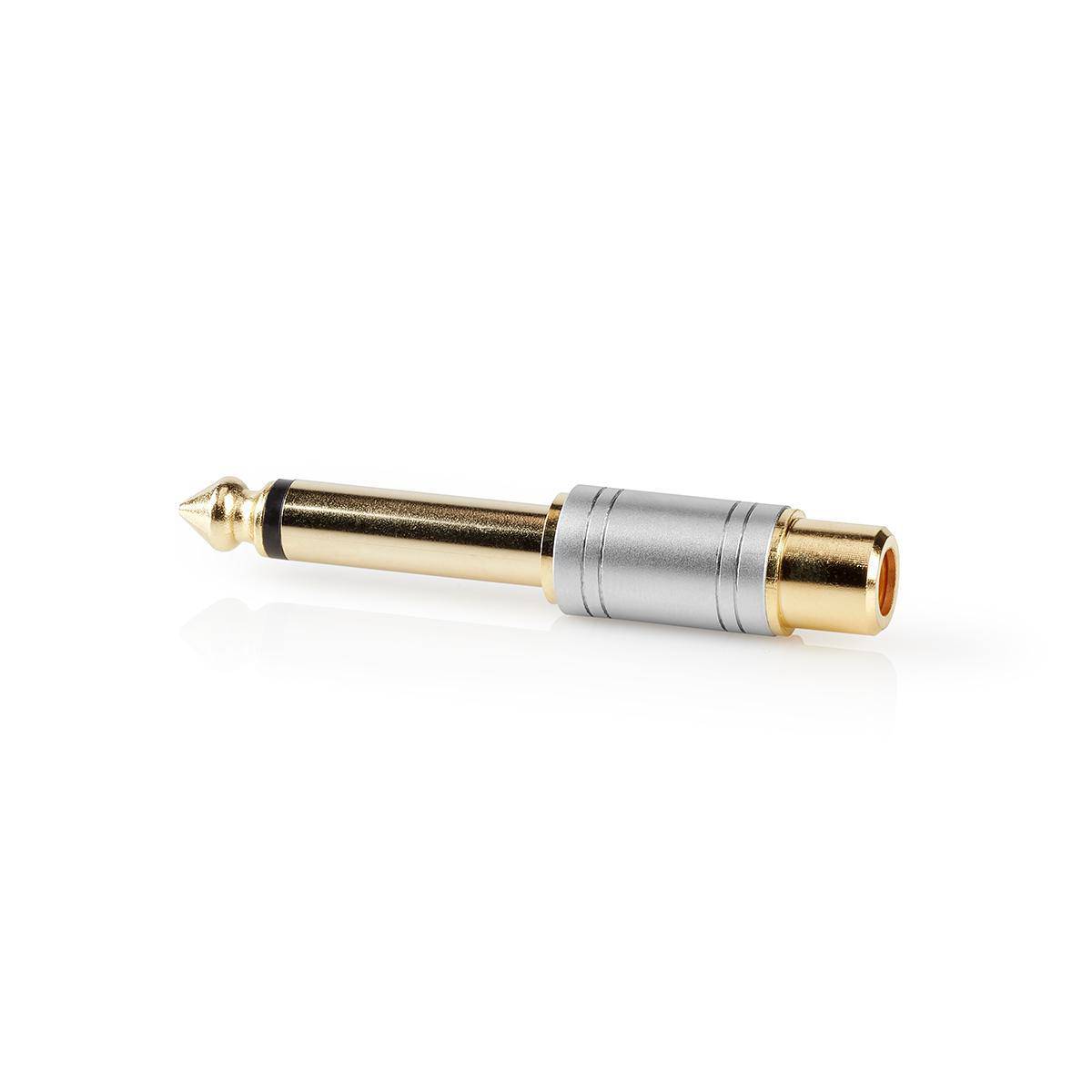 Adaptor audio MONO JACK 6.35 mm tata - RCA mama gri Nedis