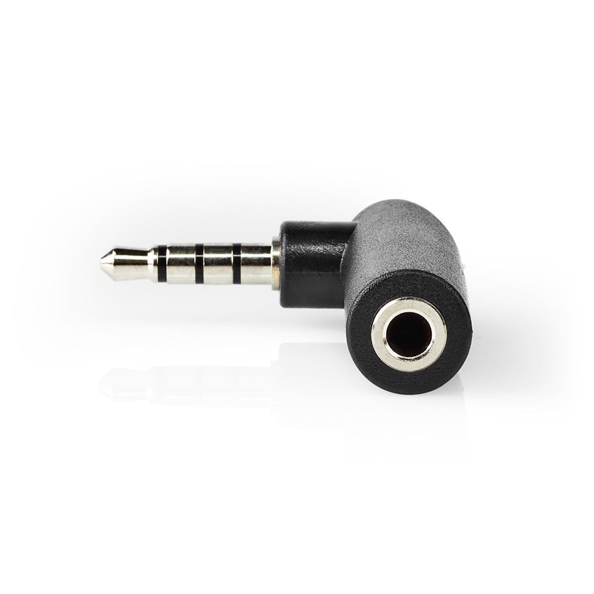 Adaptor audio stereo Jack 3.5 mm tata - 3.5 mm mama cotit 90 4 poli Nedis