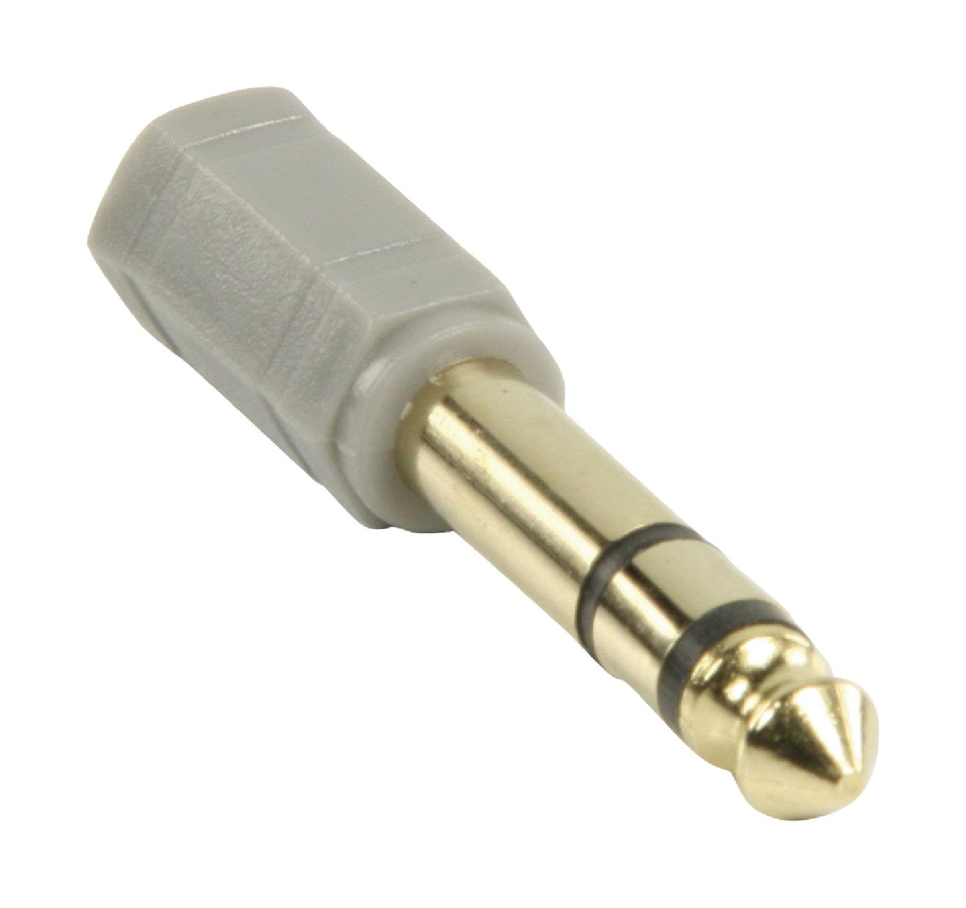 Adaptor audio stereo Jack 6.35 mm tata - Jack 3.5 mm mama gri Bandridge