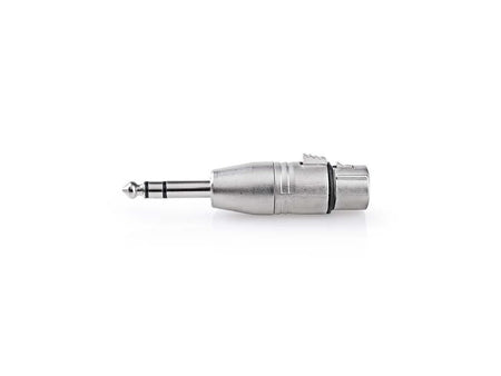 Adaptor audio stereo Jack tata 6.35 mm - XLR mama 3 pini Metal Nedis CAGP15941ME