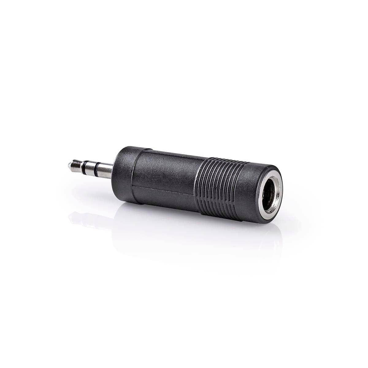 Adaptor audio stereo Nedis Jack 3.5 mm tata - Jack 6.35 mm mama negru 1buc CAGP22935BK