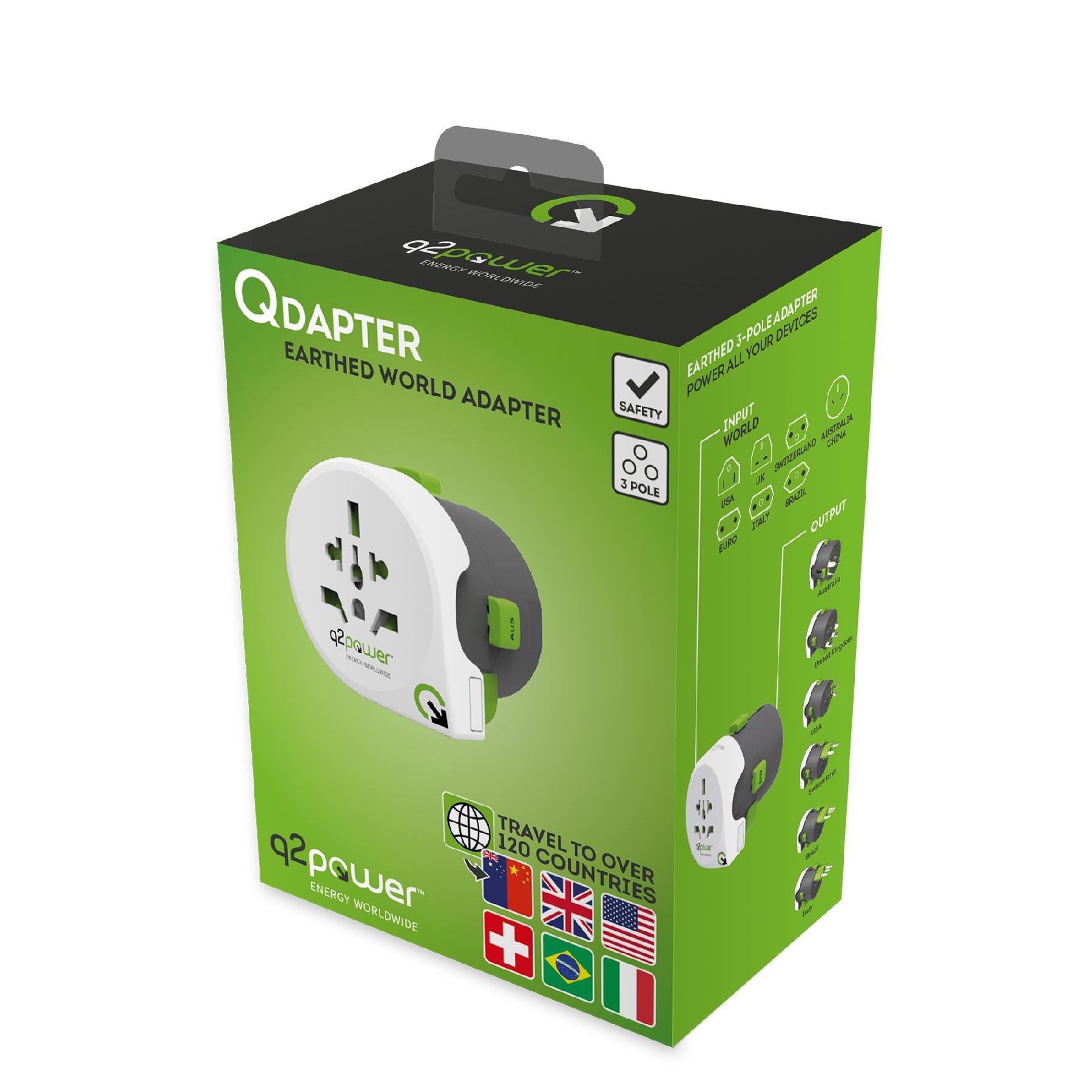 Adaptor calatorii Qdapter AUSTRALIA CHINA IT UK CH BRAZIL USA EURO 2.100100