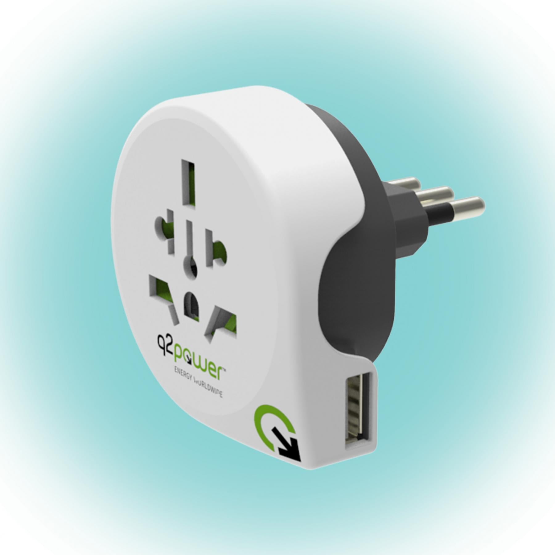 Adaptor calatorii World to Italy +USB AUSTRALIA CHINA IT UK CH BRAZIL USA EURO Q2 1.100190