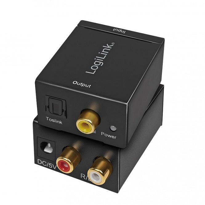 Adaptor convertor analogic-digital Intrare 2xRCA mama - Toslink/ Coaxial Didital audio LOGILINK CA0102