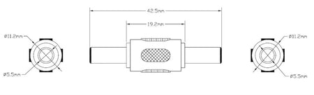 Adaptor DC 5.5x2.1mm tata-tata Goobay