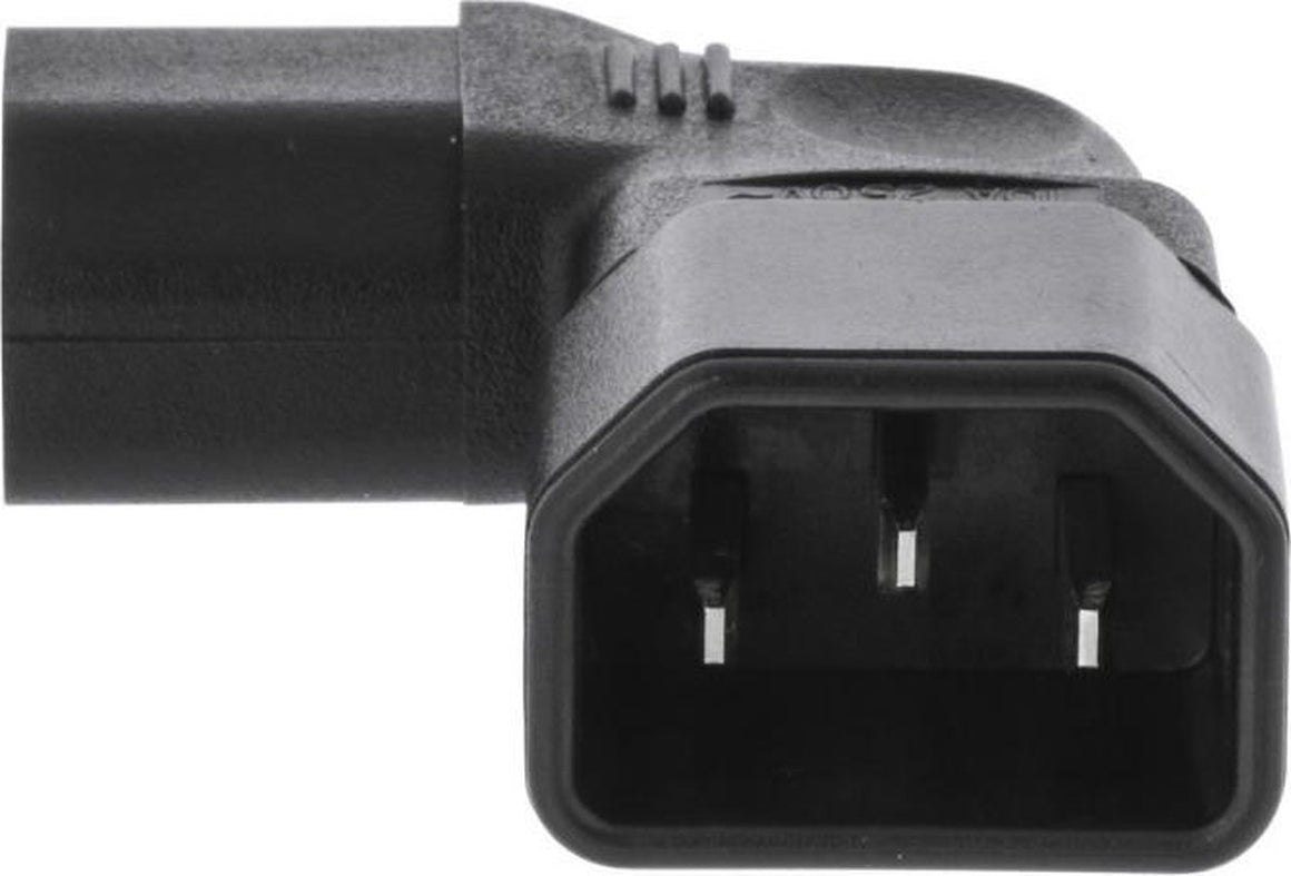 Adaptor de alimentare IEC-320-C14 la IEC-320-C13 la 90 grade spre stanga Valueline VLEP11903B