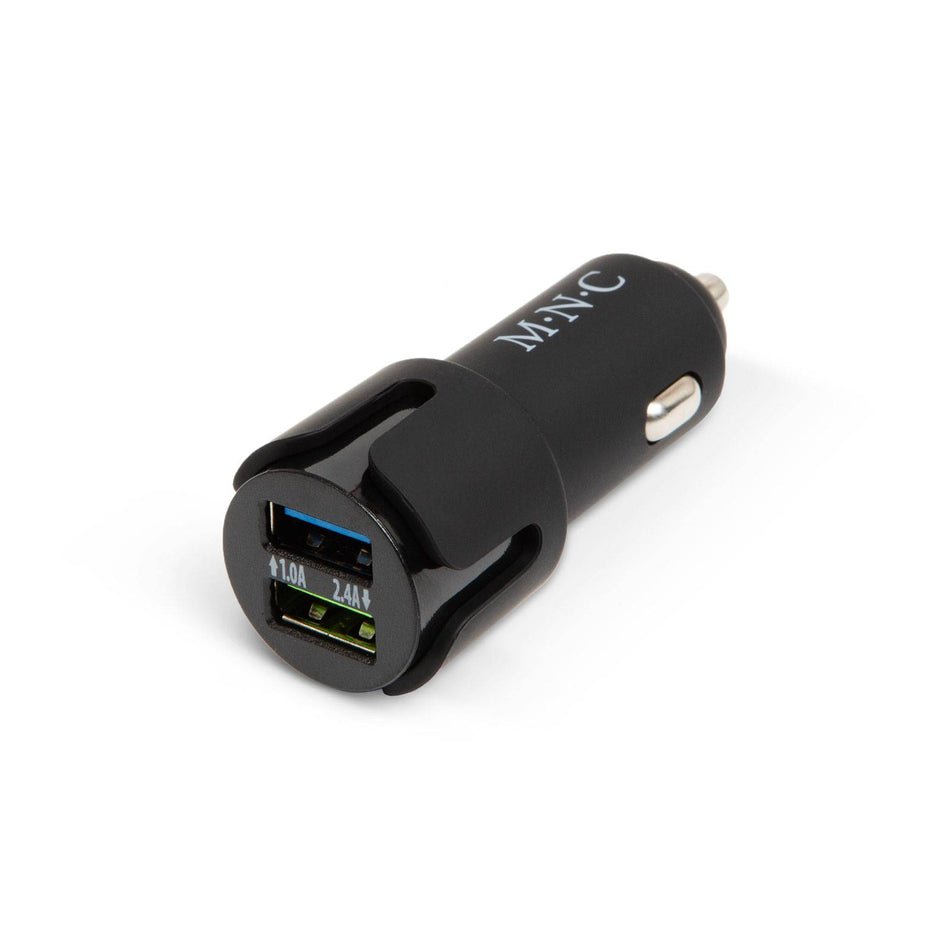 Adaptor de la bricheta 2x USB 2.4A negru M'N'C