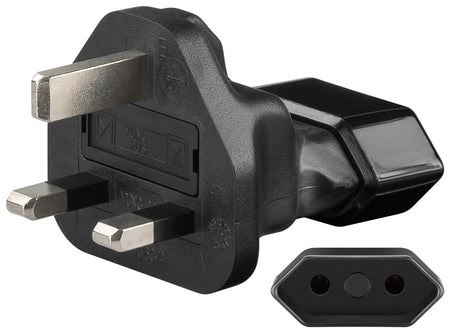 Adaptor de retea Europa EURO mama - UK Marea Britanie tata 3A negru Goobay 95303