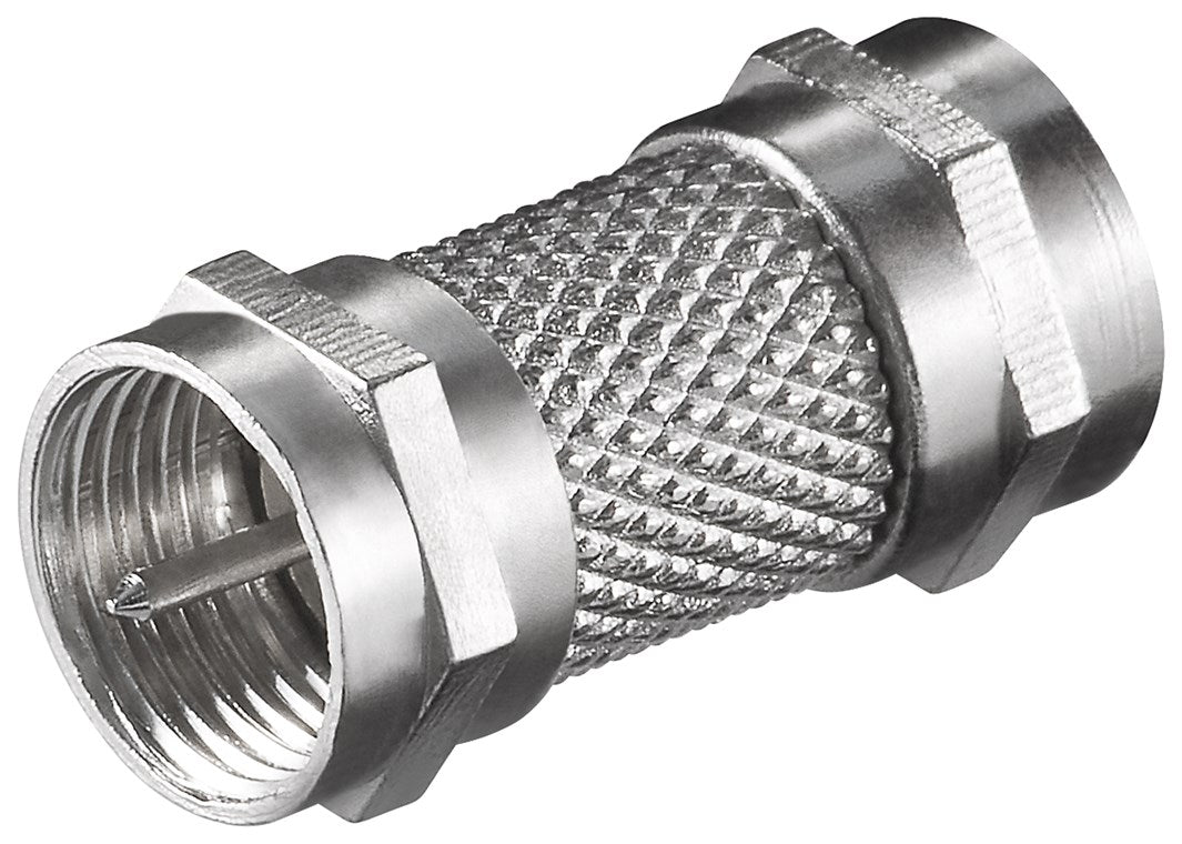 Adaptor F tata - F tata 22.6 mm Zinc Goobay