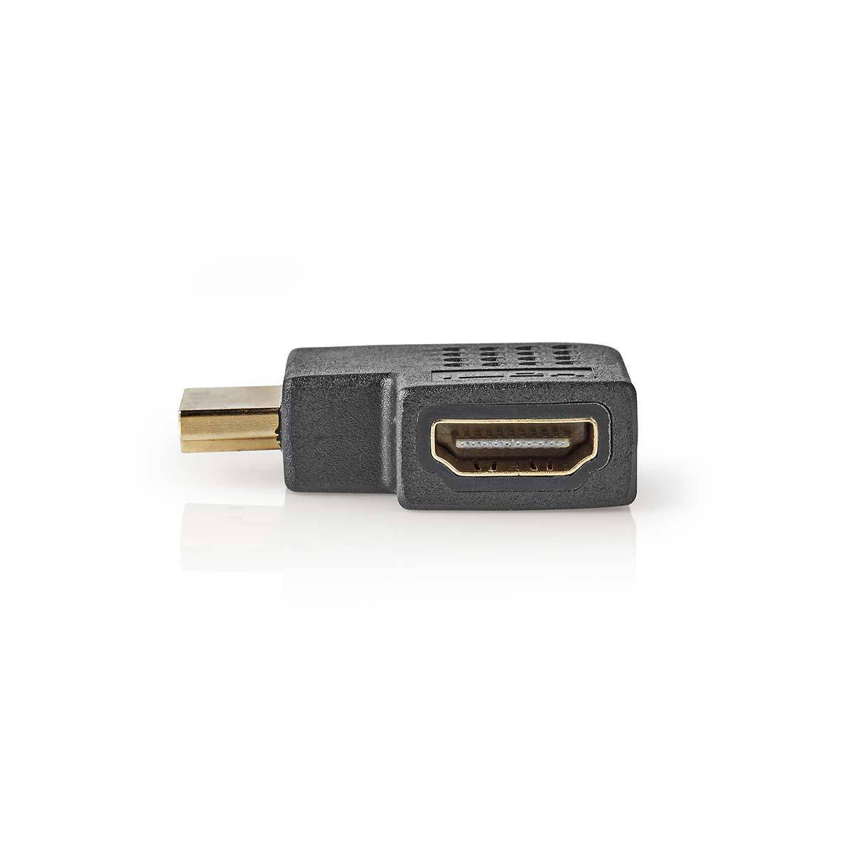 Adaptor HDMI - HDMI mama cotit stanga mare viteza cu Ethernet Nedis