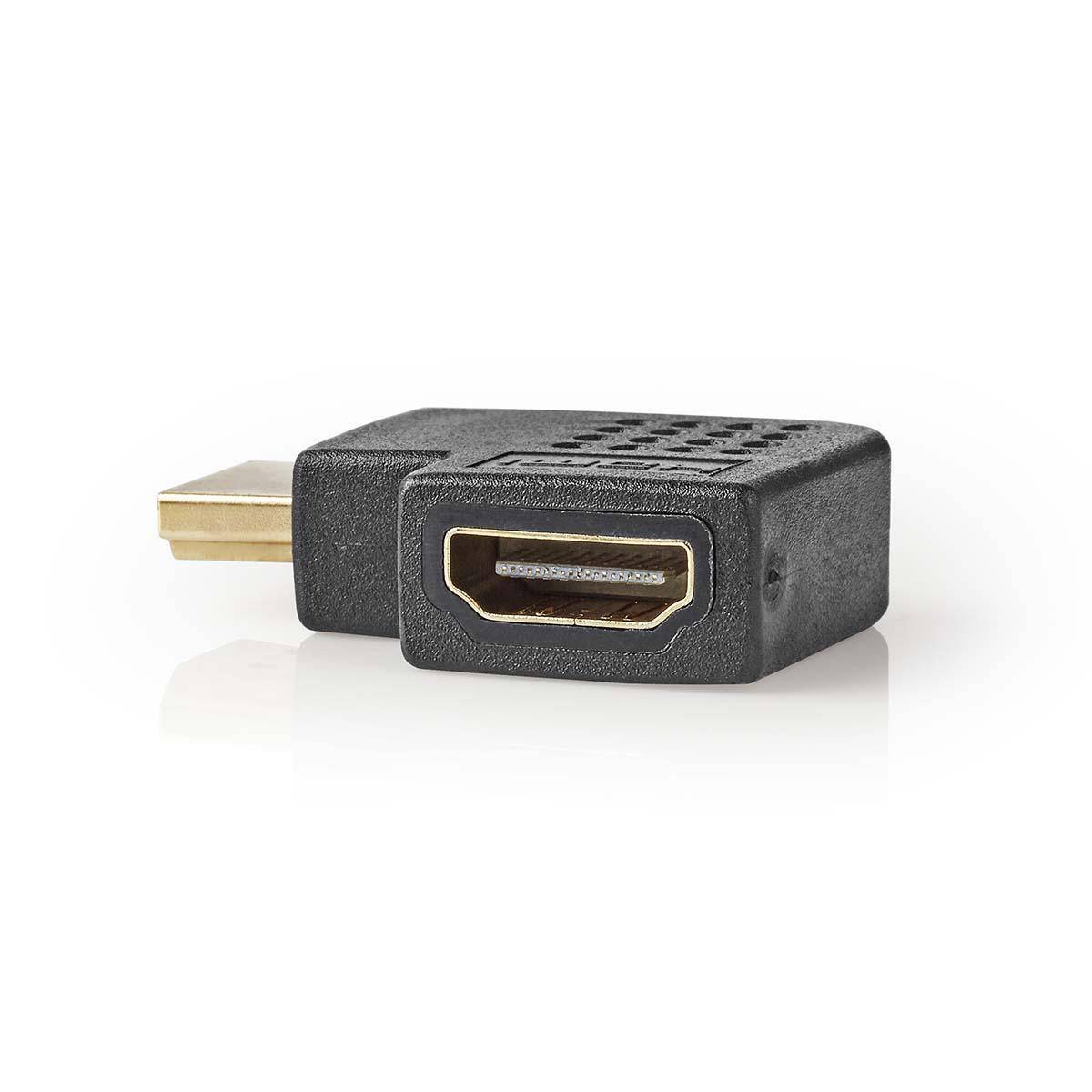 Adaptor HDMI - HDMI mama cotit stanga mare viteza cu Ethernet Nedis