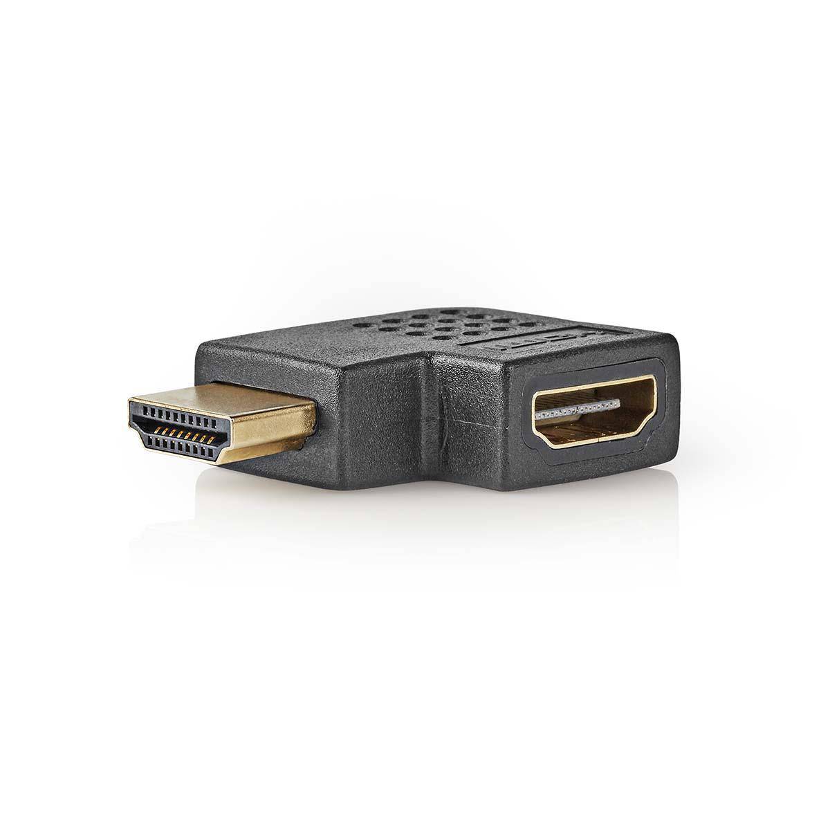 Adaptor HDMI - HDMI mama cotit stanga mare viteza cu Ethernet Nedis