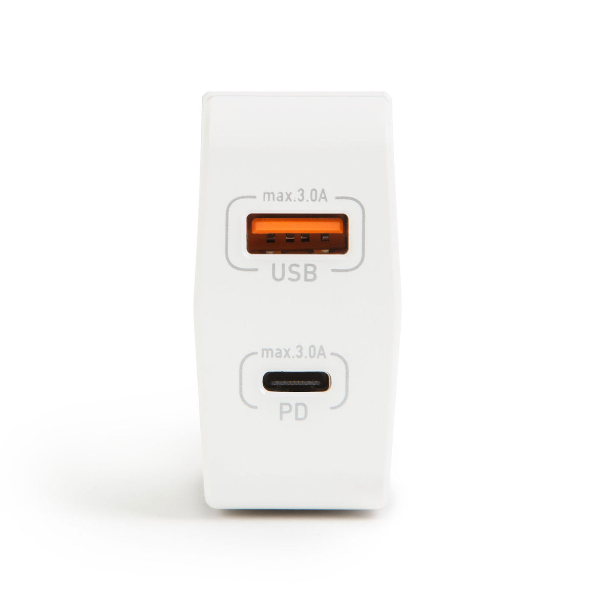 Adaptor incarcator de retea USB +USB Type C PD18W QuickCharge 3.0 cu incarcare rapida alb delight