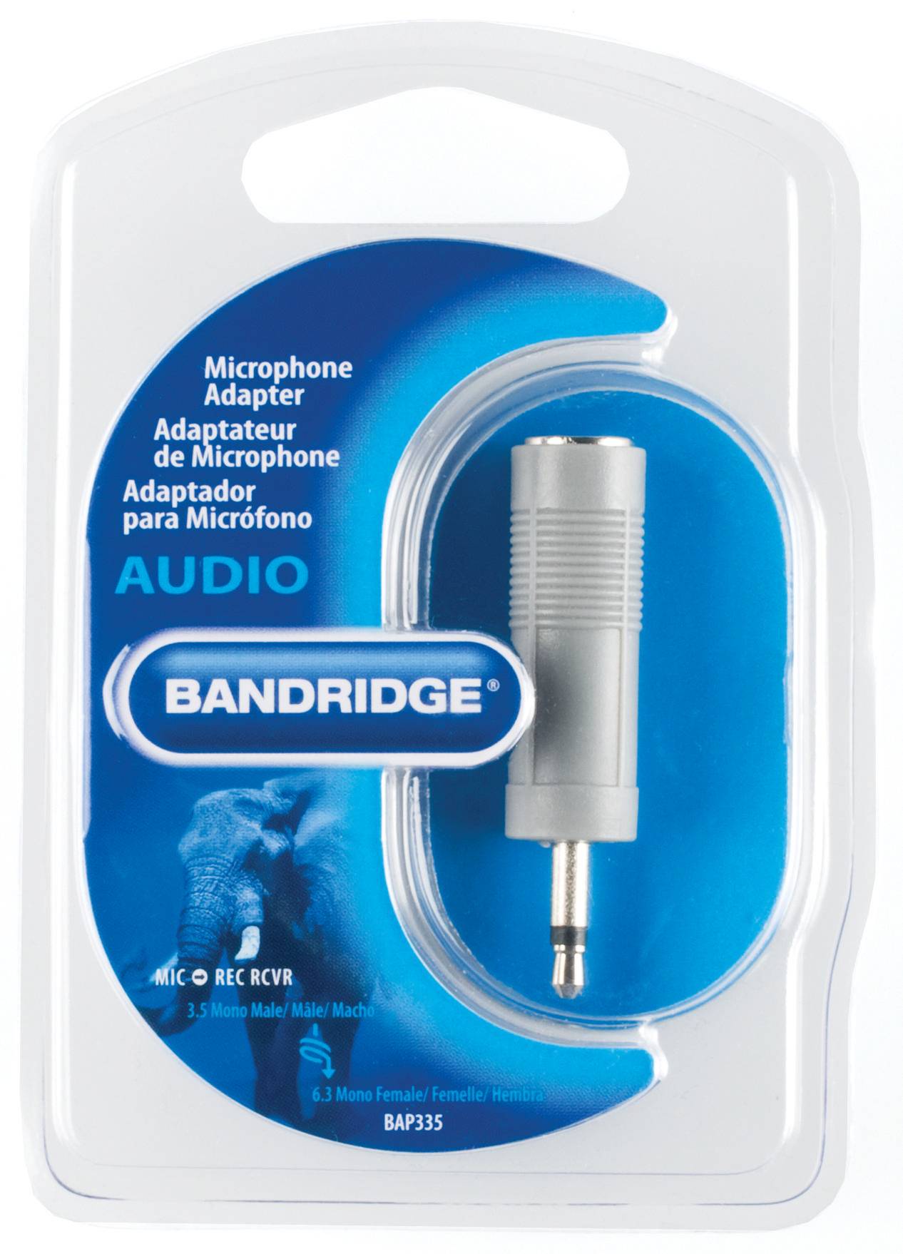 Adaptor Jack 3.5 mm mono tata - 6.35 mm mono mama Bandridge