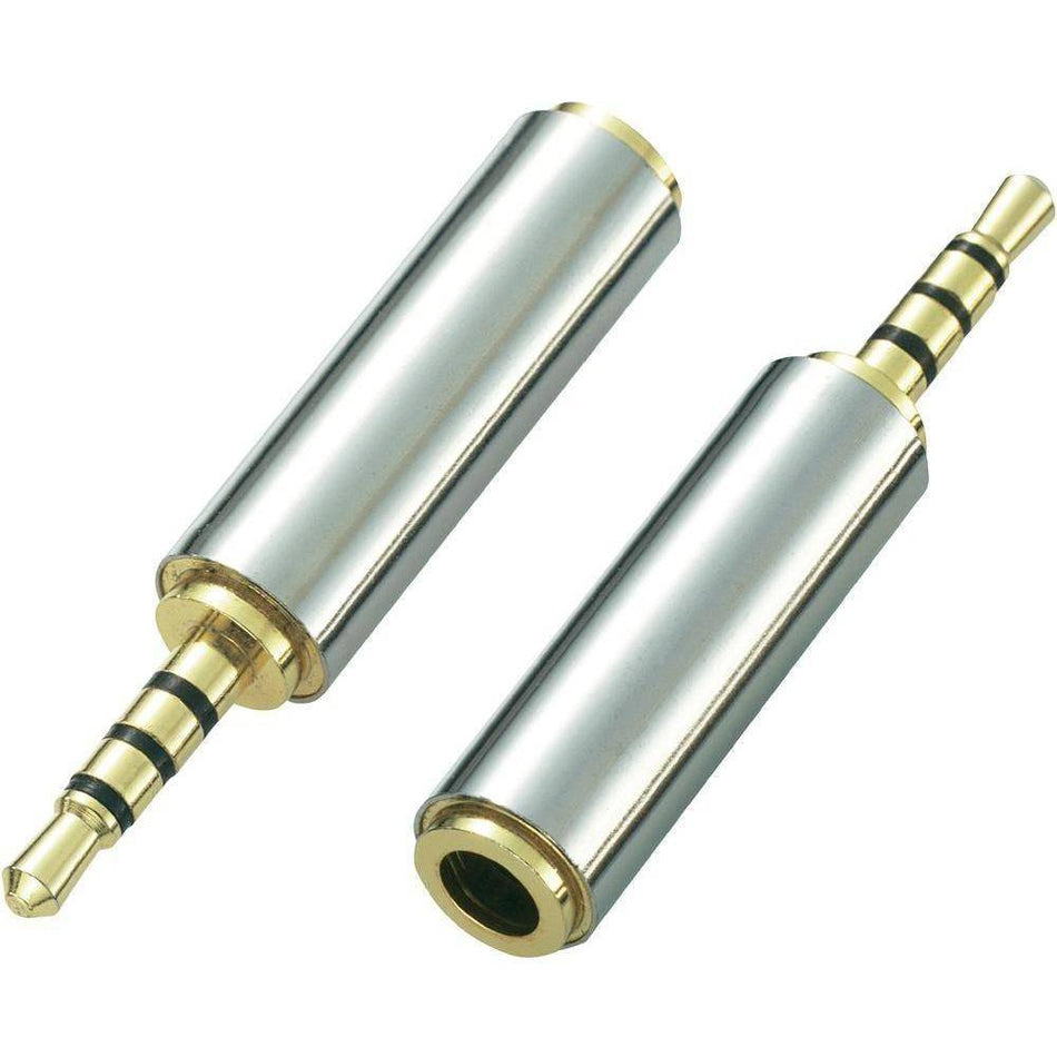 Adaptor Jack 4 pini 2.5 mm tata la 4 pini 3.5 mm mama metal