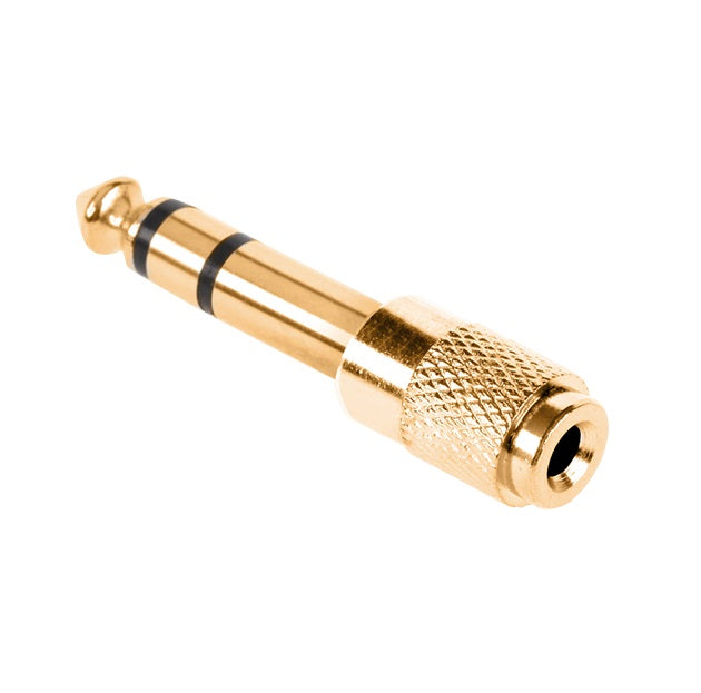 Adaptor JACK 6.35 mm tata stereo - 3.5 mm mama stereo Gold Goobay