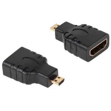 Adaptor micro HDMI la HDMI mama aurit negru