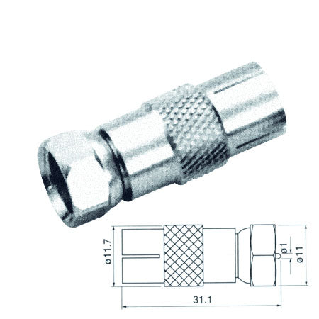 Adaptor mufa tv mama la F tata din cupru Cabletech