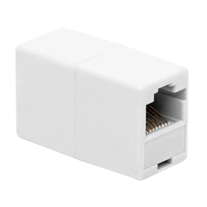 Adaptor prelungitor RJ45 8P8C Cat5 soclu - soclu conexiunea drept alb